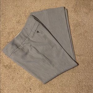 Grey pin stripe wide leg slacks